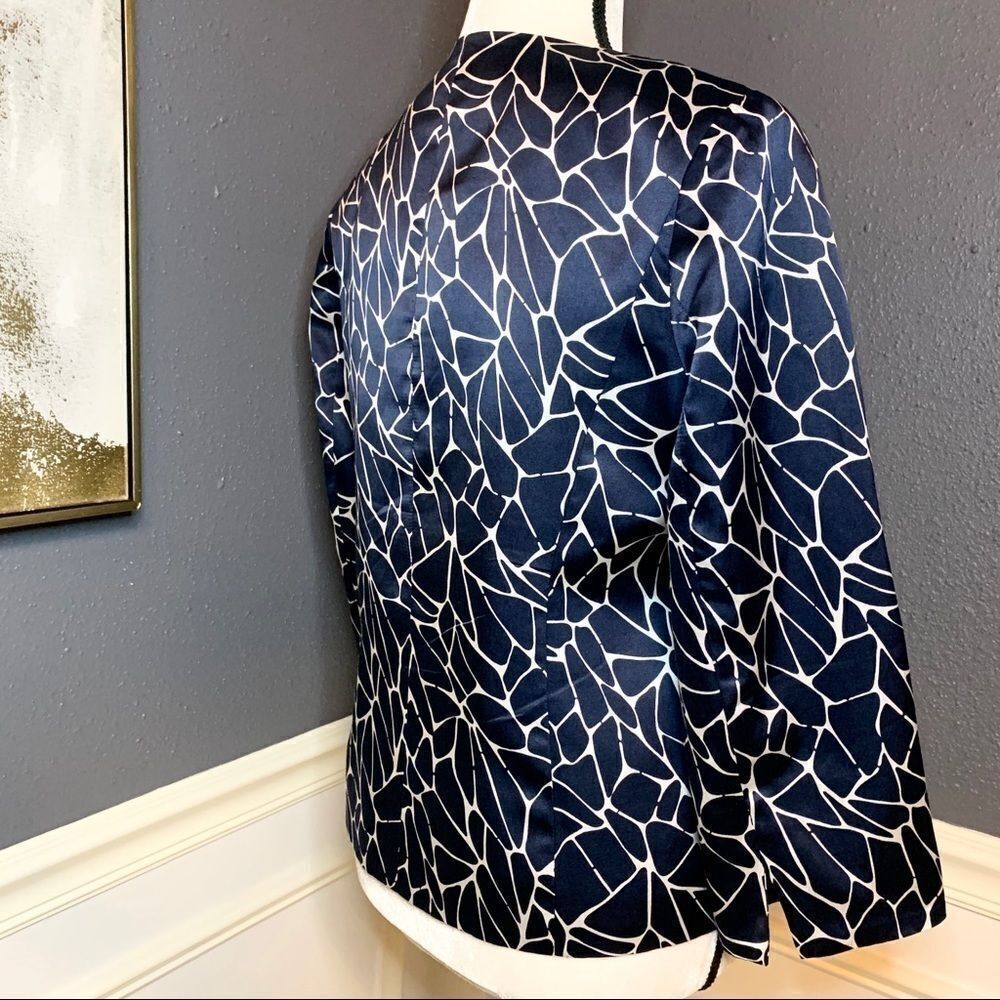 Pendleton open front silk blend printed blazer - image 7